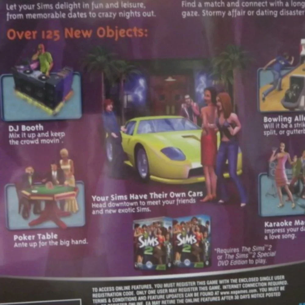 The Sims 2 Lot of Two Expansion Packs Pets And Nightlife